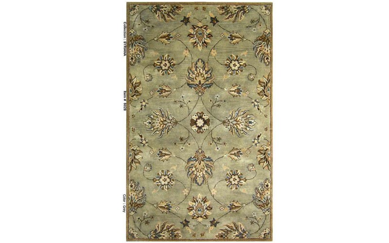 KAS Rugs Syriana 6028 Grey Allover Kashia Hand Tufted 100% New Zealand Wool