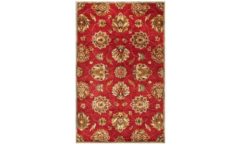 KAS Rugs Syriana 6003 Red Allover Kashan Hand Tufted 100% New Zealand Wool 5'6