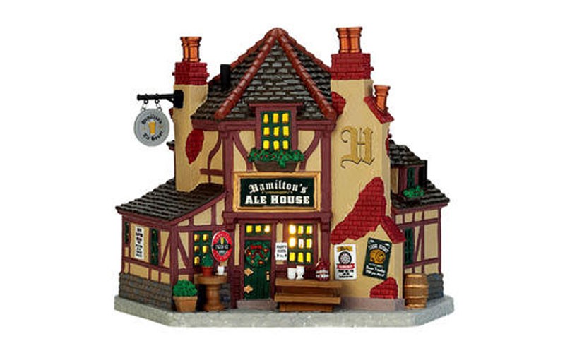 Coventry Cove by Lemax Christmas Village Building, Hamilton's Ale House