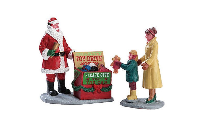 Lemax Village Collection Christmas Village Figurine, A Season Of Giving, Set Of 