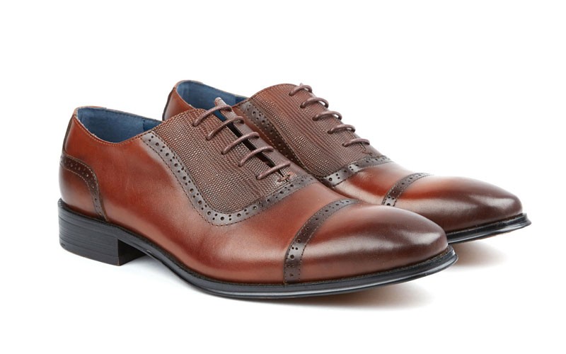 Cap Toe Tan Men Shoes