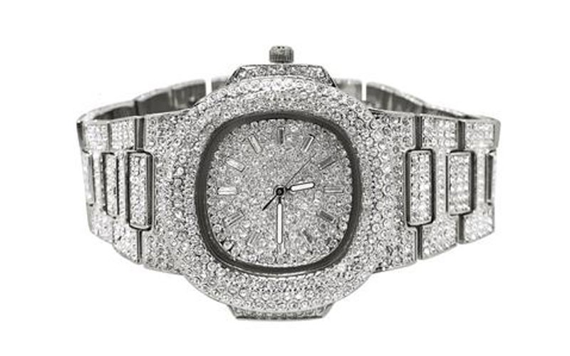 Custom Bling Bling Silver Ice Blizzard Women Watch