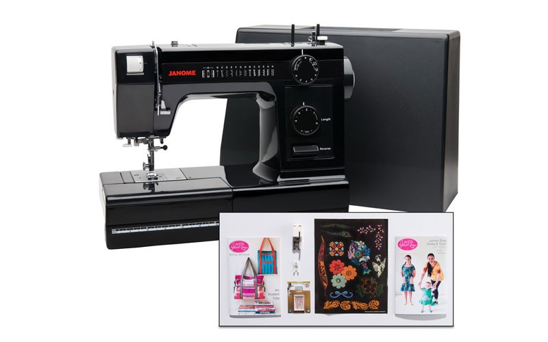 Janome HD 1000 Black Edition Sewing Machine With Free Bonus Accessories