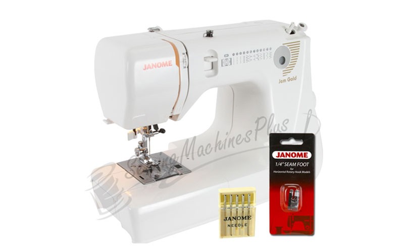 Janome Jem Gold 660 12-Stitch Compact Lightweight Sewing Quilting Machine