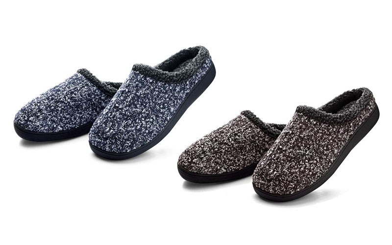 MK Belted Collection Mens Memory Foam Slippers