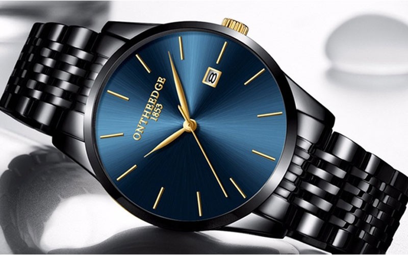 Mens Business Ultra Thin Quartz Stainless Steel Band Watches 6 Colors