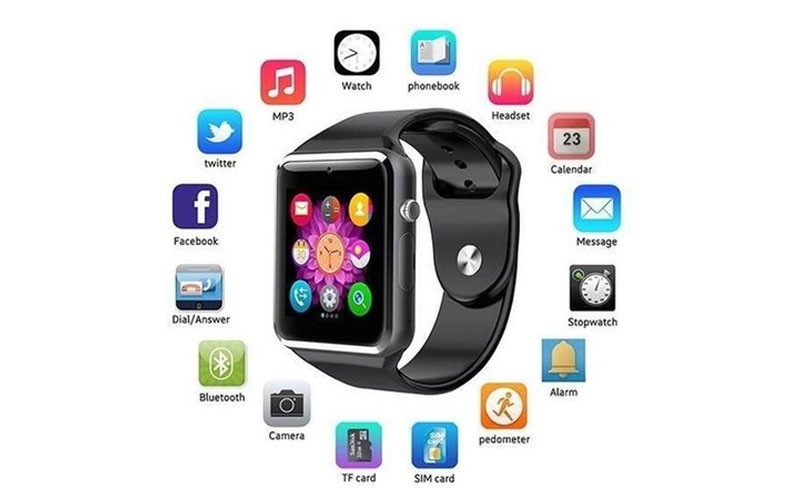 Smart Watch with Camera,Bluetooth,Sim, Micro SD card For iOS & Android phones