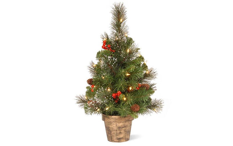 National Tree Company 2-ft Pre-lit Spruce Artificial Christmas Tree