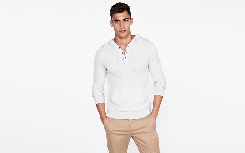 Henley Hooded Popover For Men