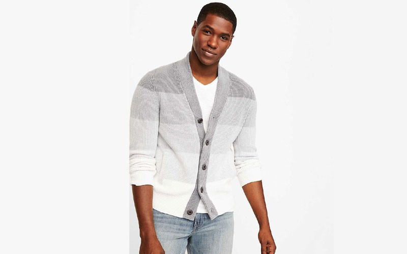 Garment Dye Shawl Collar Men Cardigan