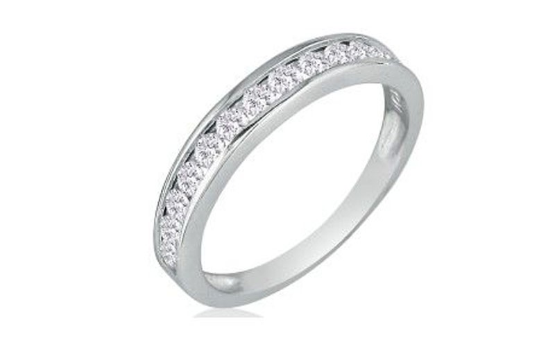 Fine 1/2Ct Channel Set Diamond Anniversary Band In Platinum