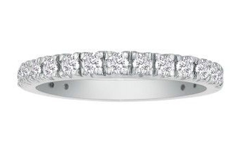 0.42Ct Diamond Almost Eternity Band In 14K White Gold