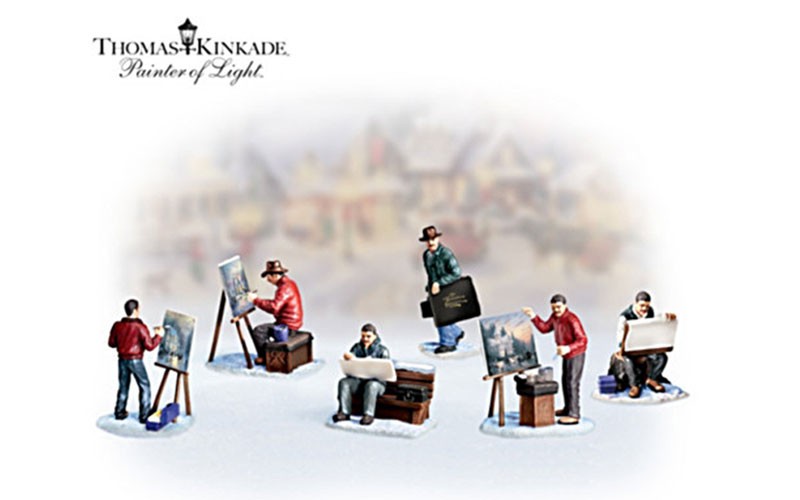 Thomas Kinkade Painter Of Light Village Figurine Set