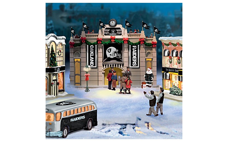 Oakland Raiders Illuminated Christmas Village Collection