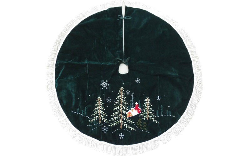 Trimming Traditions 48-Inch Embroidered Tree Skirt