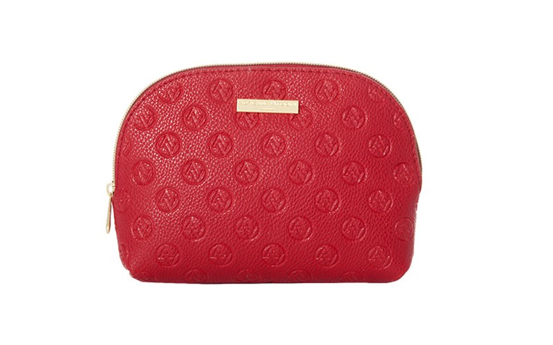 Womens Adrienne Vittadini Dome Cosmetic Bag - Red