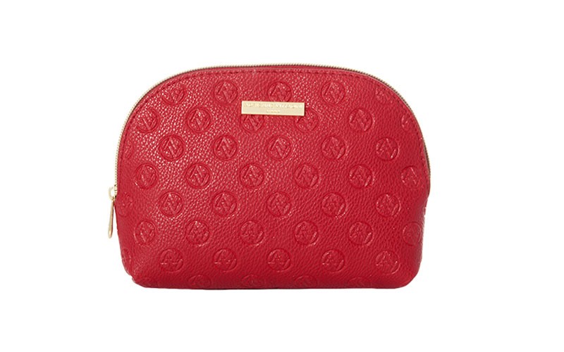 Womens Adrienne Vittadini Dome Cosmetic Bag - Red