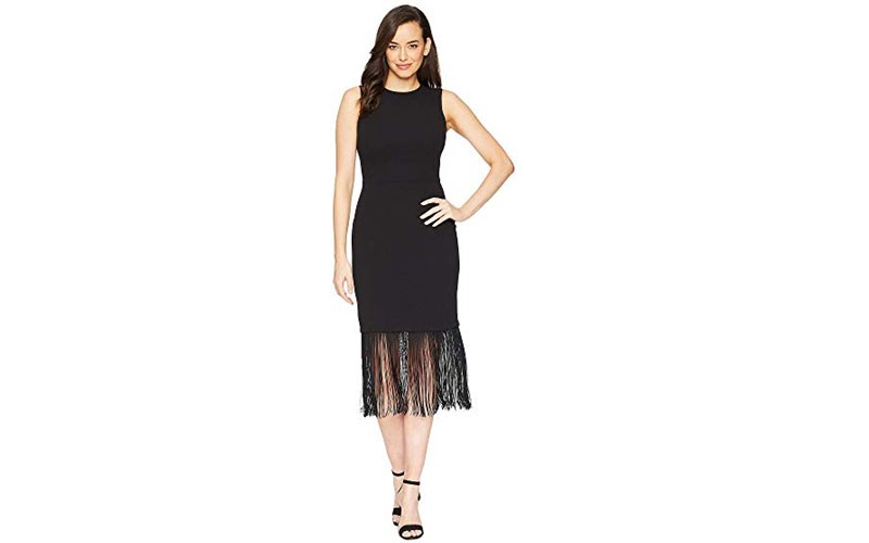 Calvin Klein Fringe Hem Women Dress