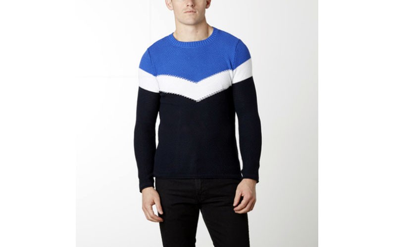 VICTORY SWEATER NAVY SAX