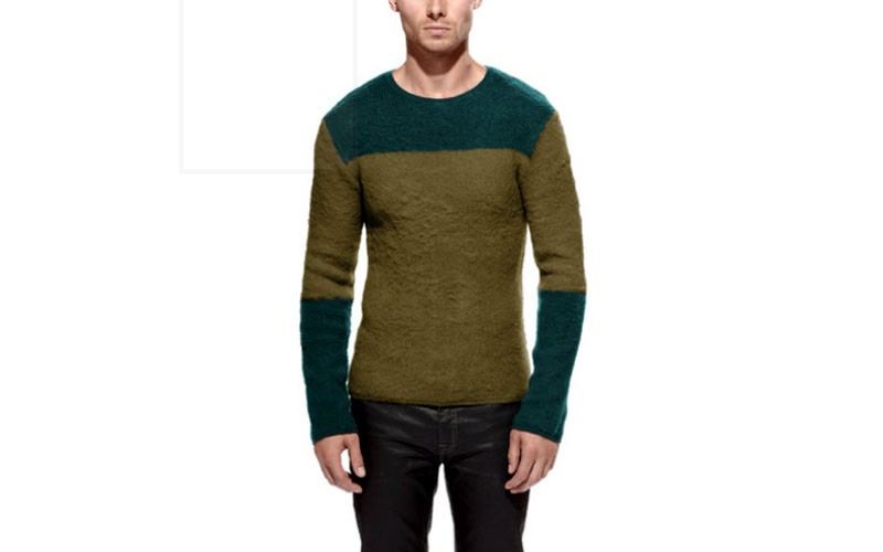 Jugar Merino Wool Block Sweater Olive Jade