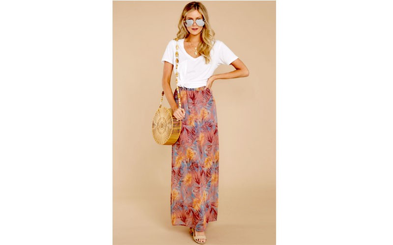 It's Time Maxi Skirt In Caught In Cabo