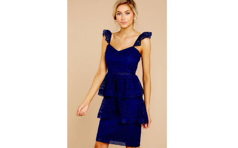 Make The Date Navy Lace Dress