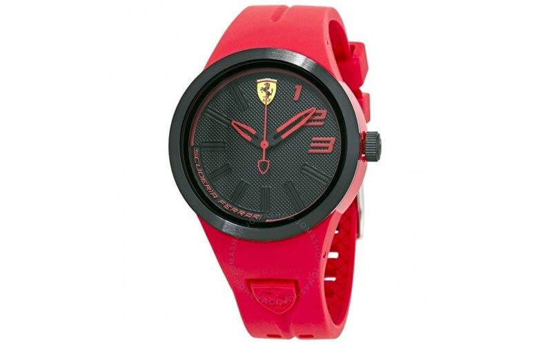FXX Grey Dial Red Silicone Unisex Watch