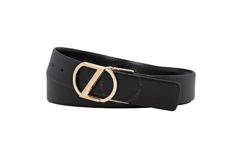 Men's XXL Reversible Calfskin Leather Belt-Black