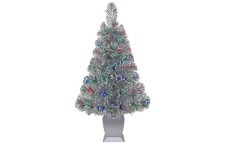 Trim A Home 32 In Silver Fiber Optic Tree