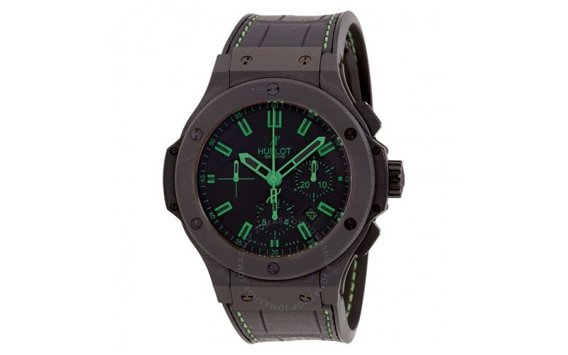 All Black and Green Carat Men's Watch