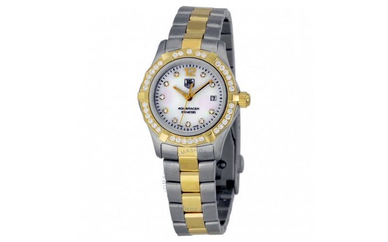 Aquaracer Mother of Pearl Diamond Ladies Watch