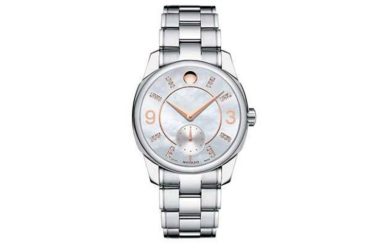 Movado LX Womans Watch - White MOP Dial W/ Rose Gold - Steel Case & Bracelet
