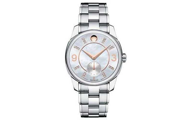 Movado LX Womans Watch - White MOP Dial W/ Rose Gold - Steel Case & Bracelet