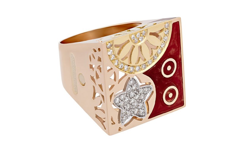 Nouvelle Bague India Preziosa 18K Rose Gold Diamond Ring