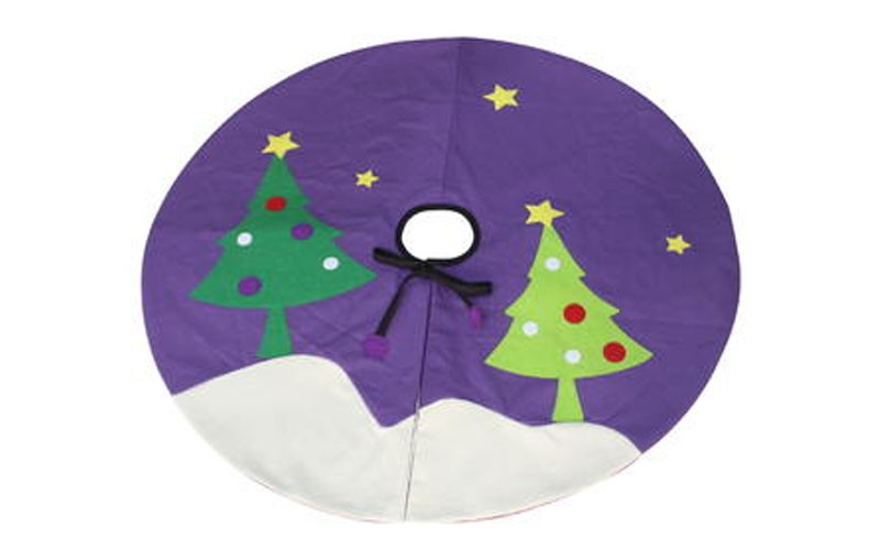 Blancho Bedding Purple Xmas Tree Skirt Patchwork Tree Skirt 