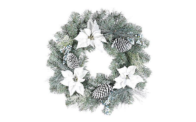 Jaclyn Smith 24 Poinsettia Wreath