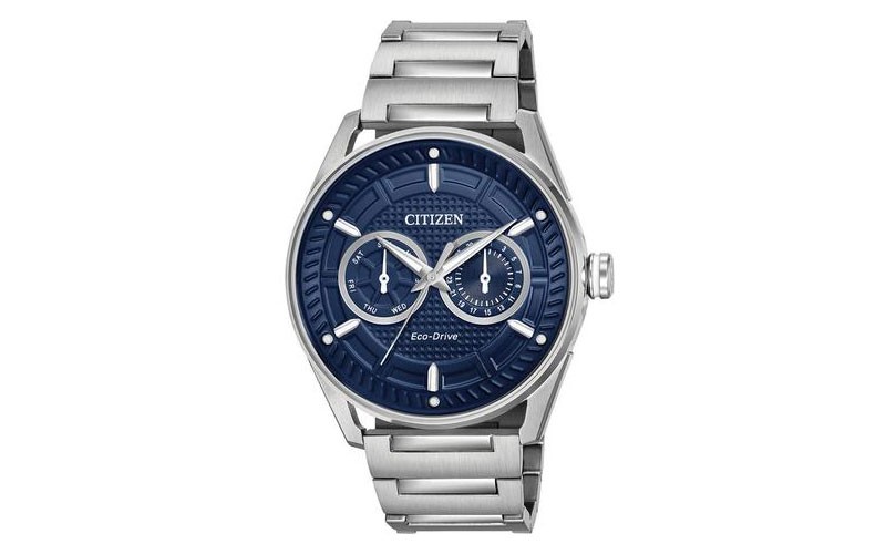 Citizen Drive CTO Mens Day/Date Watch Blue Dial Stainless Bracelet