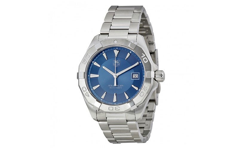 Aquaracer Blue Dial Stainless Steel Men's Watch