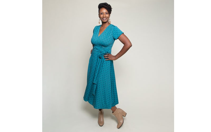 Margaret Dress Teal Fans For Women