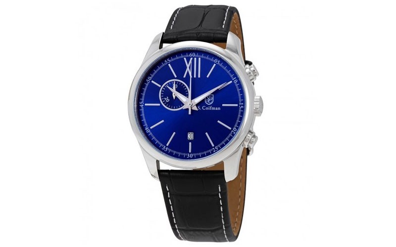 Scoifman Chronograph Blue Dial Mens Watch