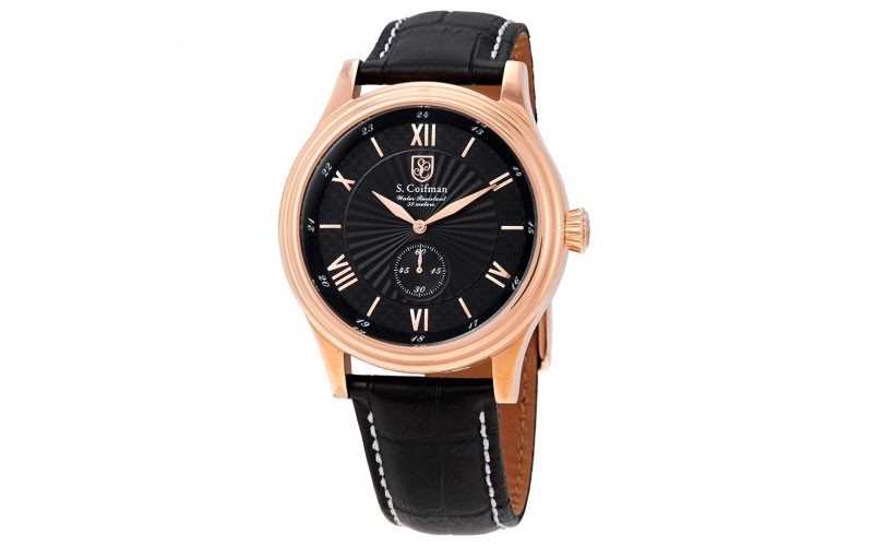 Scoifman Black Dial Mens Watch