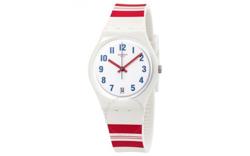 Swatch Rosalinie White Dial Ladies Two Tone Watch