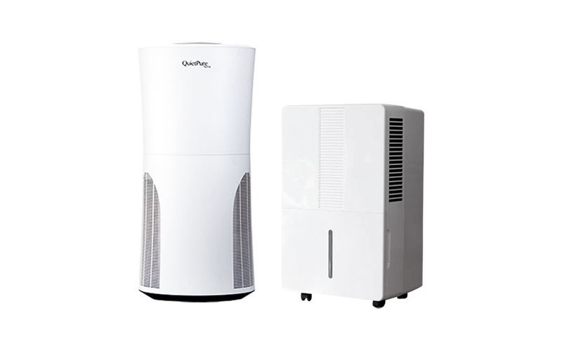 Pure & Dry Whisper 50 Pint Dehumidifier & QuietPure Home Smoke Air Purifier