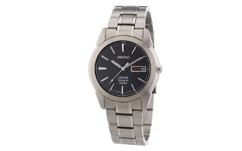 Seiko Mens Quartz Titanium Casual Watch