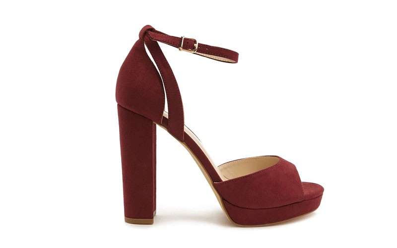 Faux Suede Platform Heels