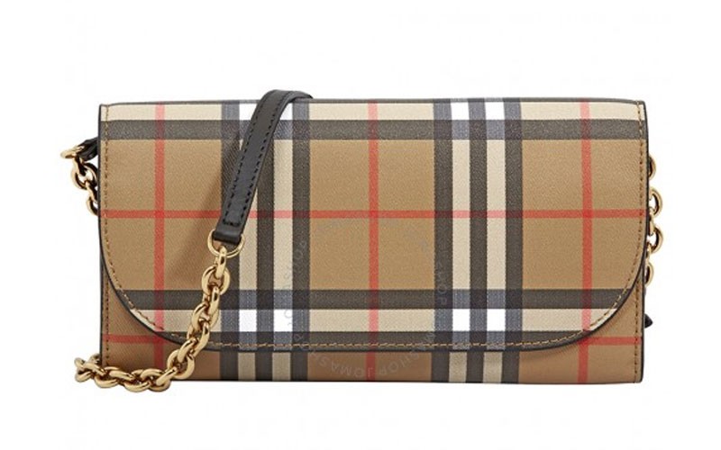 Burberry Large Vintage Check Leather Wallet