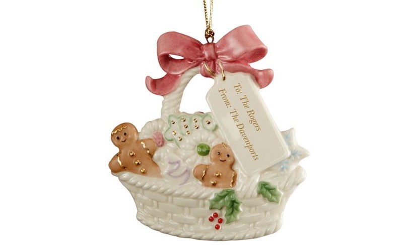From Our Home To Yours Basket of Cookies Ornament by Lenox