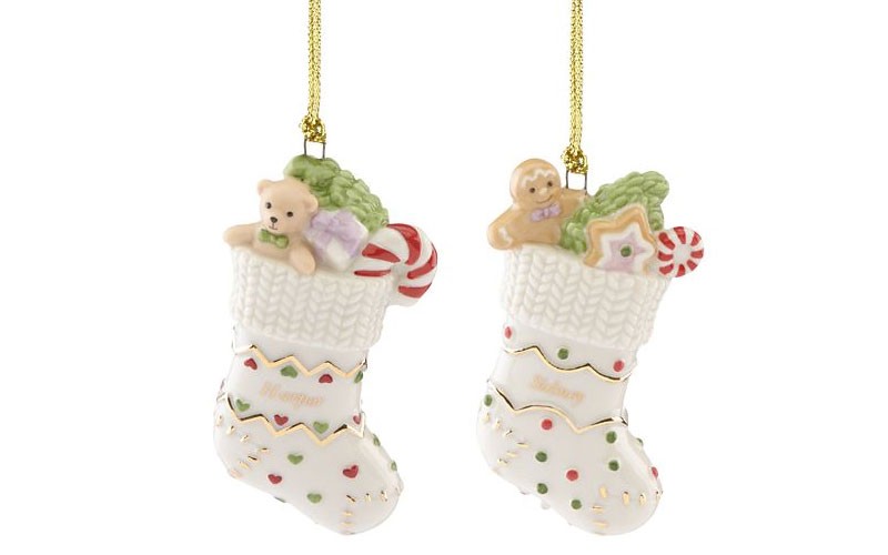 Forever Friends 2-piece Stocking Ornament Set by Lenox