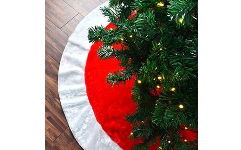 JOYIN 48 Velvet Christmas Tree Skirt Christmas Party Decoration