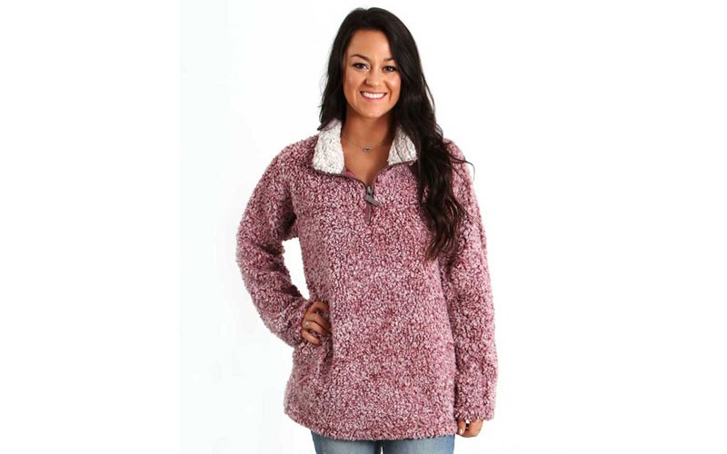 Dylan by True Grit Frosty Tipped Sherpa Pullover for Women